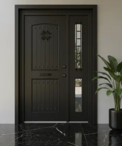 Dogal Ahsap Villa Kapisi Celik Kapi Evk 119 Siyah