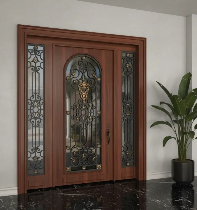Ferforje Kapı Villa Kapısı 1042 5 Ferforje Kapi Villa Kapisi 1042 Ceviz