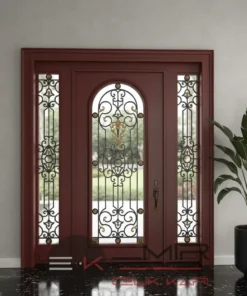 Ferforje Kapi Villa Kapisi 1043 Kirmizi