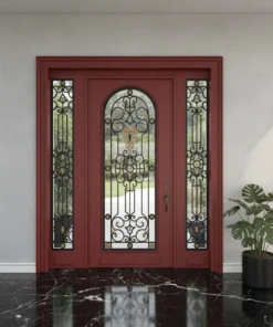 Ferforje Kapi Villa Kapisi 1044 Kirmizi