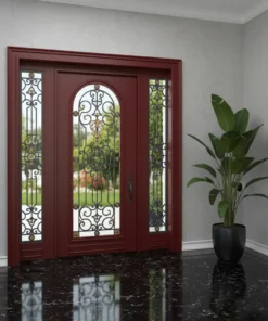 Ferforje Kapi Villa Kapisi 1045 Kirmizi