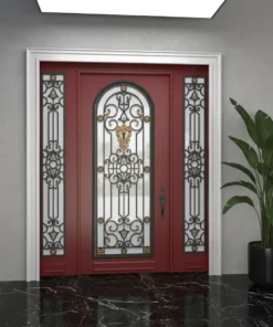 Ferforje Kapi Villa Kapisi 1046 Kirmizi