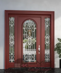 Ferforje Kapi Villa Kapisi 1047 Kirmizi