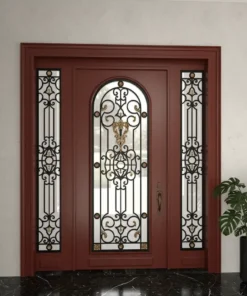 Ferforje Kapi Villa Kapisi 1048 Kirmizi