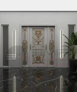 Ferforje Villa Kapisi Modelleri 1089 Gri