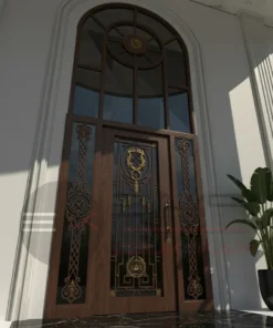 Ferforje Villa Kapisi Modelleri 1095 Ceviz