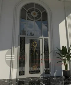 Ferforje Villa Kapisi Modelleri 1095 Gri