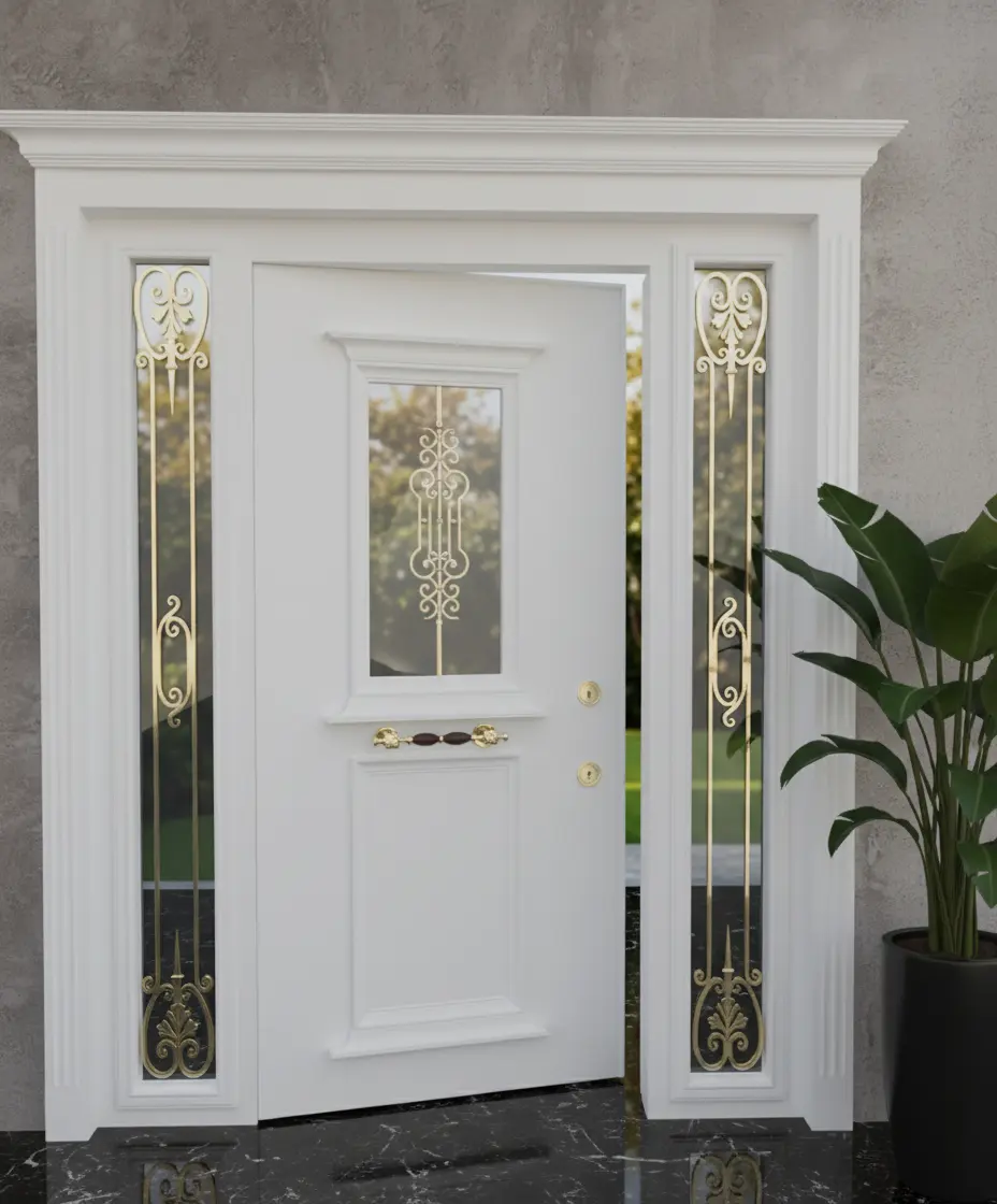 Ferforjeli-Villa-Kapisi-Modern-Villa-Kapilari-Beyaz Ferforjeli-Villa-Kapisi-Modern-Villa-Kapilari-Beyaz