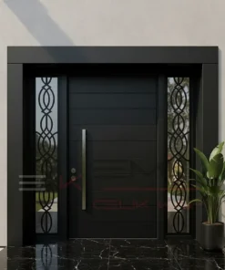 Gri Villa Kapisi Macellan Siyah
