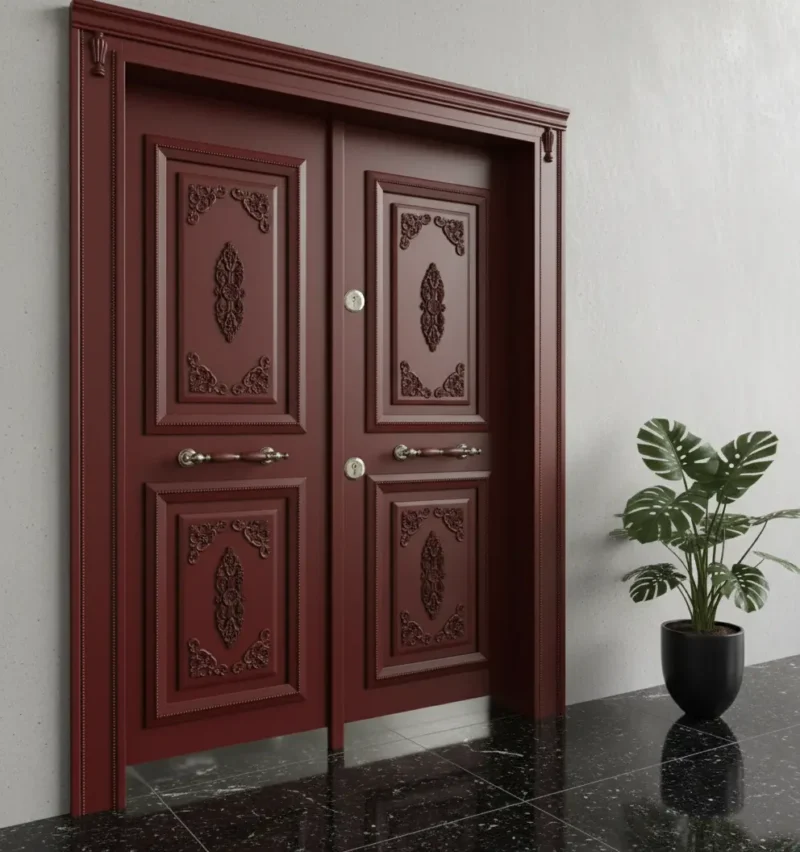 Klasik Villa Kapısı Modelleri Fiyatları 603 3 Klasik Villa Kapisi Modelleri Fiyatlari 603 Kirmizi