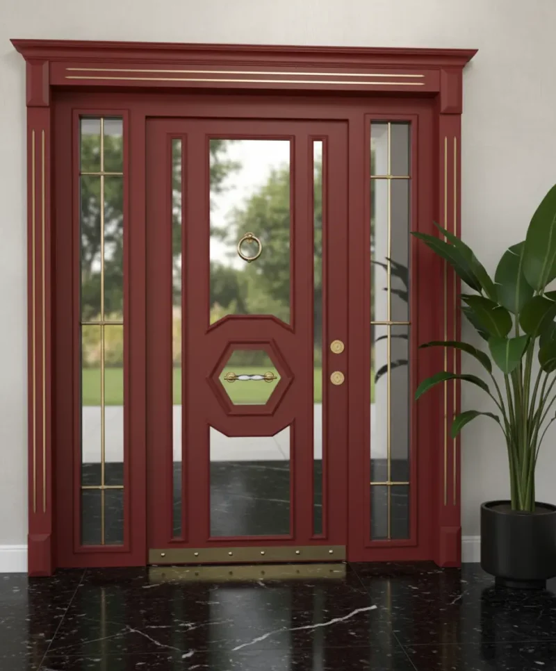 Kompak Lamine Dış Kapı Villa Kapısı Modelleri Evk-102 3 Kompak Lamine Dis Kapi Villa Kapisi Modelleri Evk 102 Kirmizi