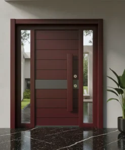 Kompakt Ireko Villa Kapisi Modelleri 520 Kirmizi