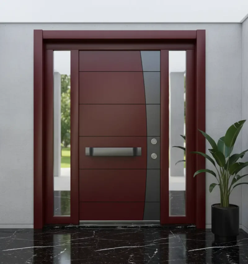 Kompakt İreko Villa Kapısı Modelleri 531 3 Kompakt Ireko Villa Kapisi Modelleri 531 Kirmizi