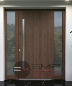 Kompozit Kompakt Kaplama Camli Villa Kapisi 592 Ceviz