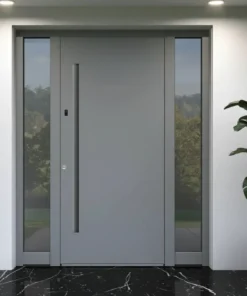 Kompozit Kompakt Kaplama Camli Villa Kapisi 592 Gri