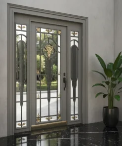 Kompozit Kompakt Kaplama Camli Villa Kapisi 594 Gri