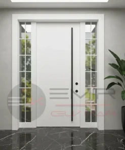 Kompozit Villa Kapisi Ceviz Siyah Beyaz