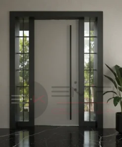 Kompozit Villa Kapisi Ceviz Siyah Gri