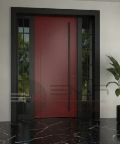 Kompozit Villa Kapisi Ceviz Siyah Kirmizi