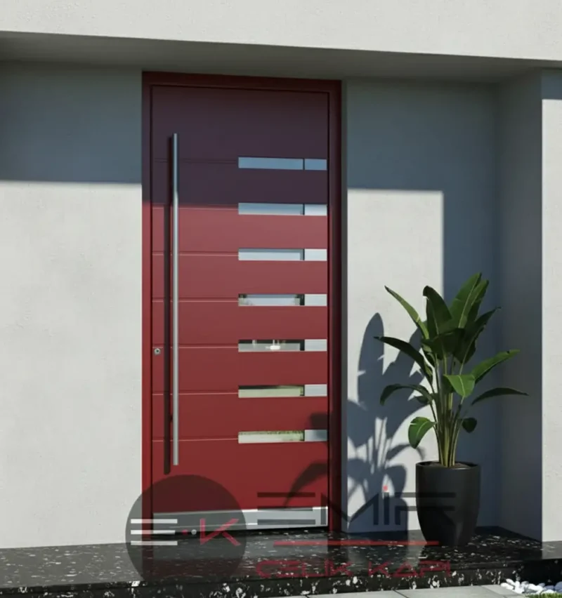 Kompozit Villa Kapısı Modelleri 416 3 Kompozit Villa Kapisi Modelleri 416 Kirmizi
