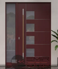 Kompozit Villa Kapisi Modelleri 422 Kirmizi