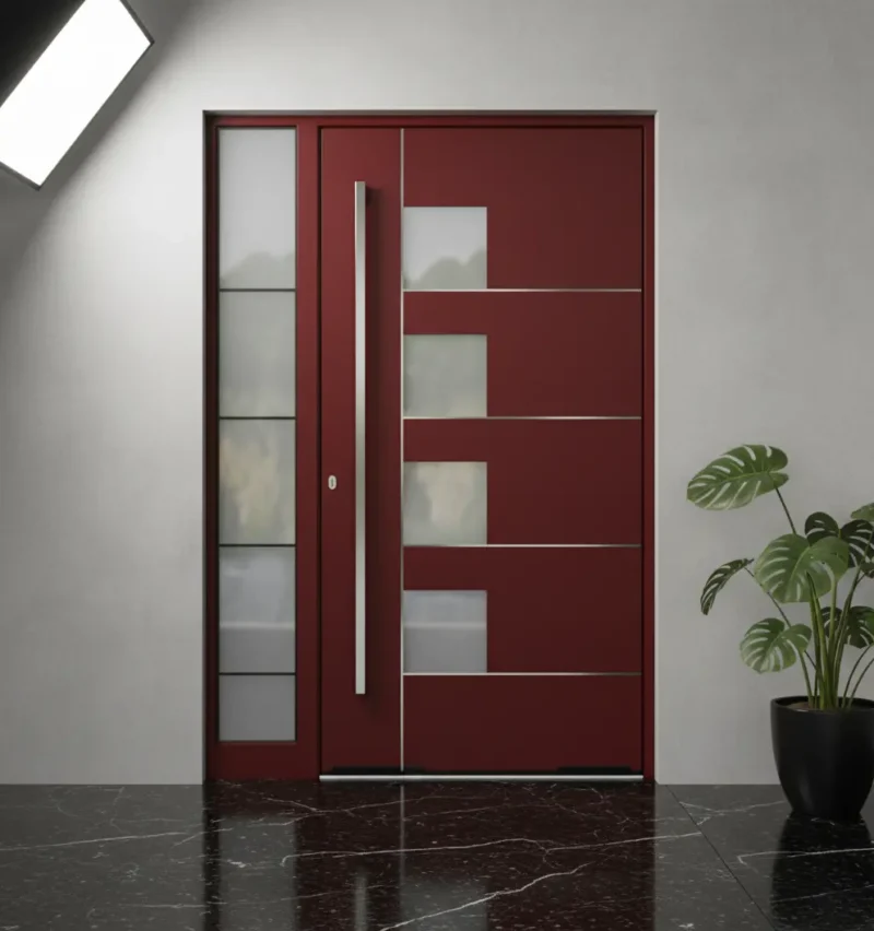 Kompozit Villa Kapısı Modelleri 425 3 Kompozit Villa Kapisi Modelleri 425 Kirmizi