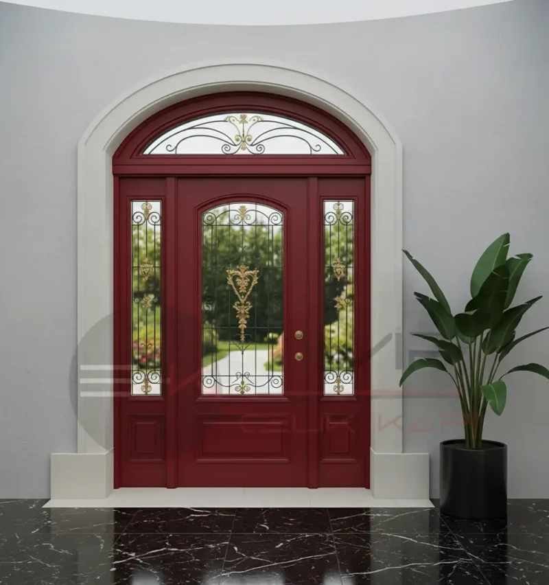 Kubbeli Villa Kapısı Pedri 3 Kubbeli Villa Kapisi Pedri Kirmizi