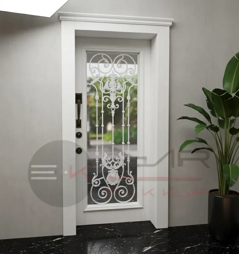 Masif Ahşap Camlı Villa Kapısı Tuzla 1 Masif Ahsap Camli Villa Kapisi Tuzla Beyaz