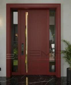 Mat Siyah Dis Kapi Villa Kapisi Joe Black Kirmizi