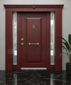 Mat Siyah Villa Kapisi Dis Kapi 1158 Kirmizi