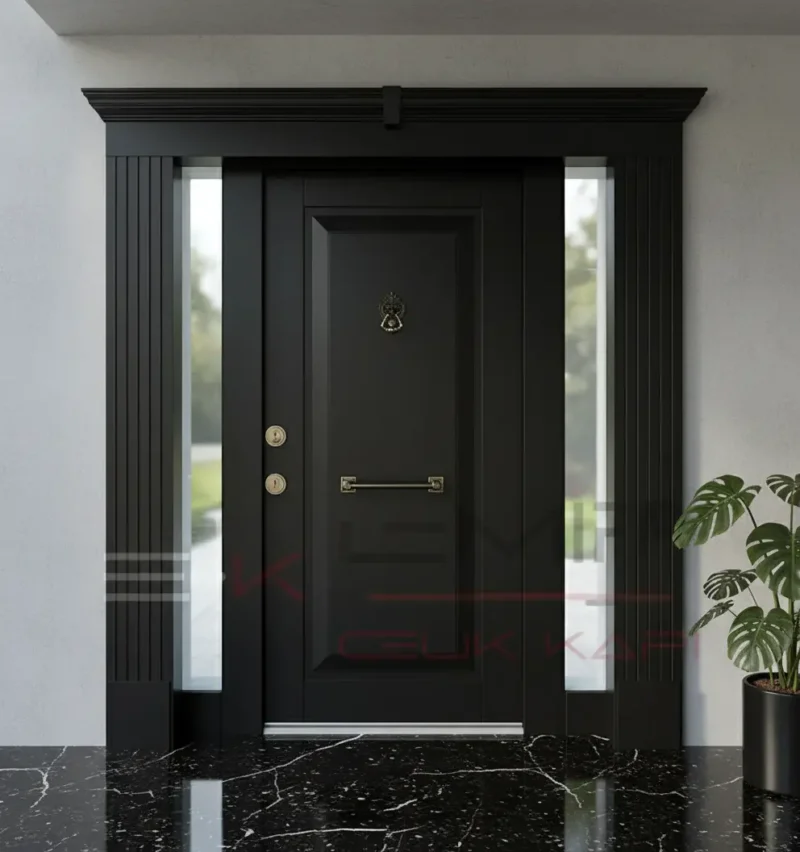 Mat Siyah Villa Kapısı Dış Kapı 1158 2 Mat Siyah Villa Kapisi Dis Kapi 1158 Siyah