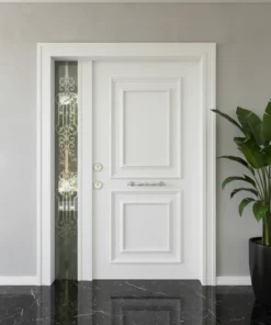 Mavi Villa Kapisi Celik Kapi Evk 118 Beyaz