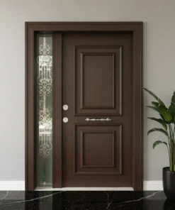 Mavi Villa Kapisi Celik Kapi Evk 118 Ceviz