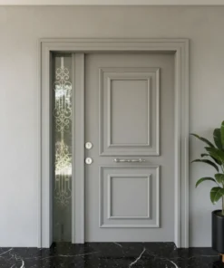 Mavi Villa Kapisi Celik Kapi Evk 118 Gri