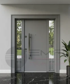 Mermer Desenli Villa Kapisi Granit Gri