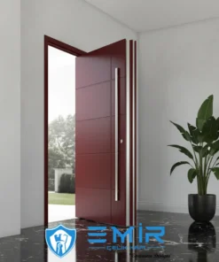 Modern Villa Kapisi Modelleri 250 Kirmizi