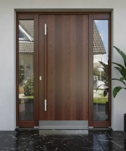 Modern Villa Kapisi Modelleri 252 Ceviz