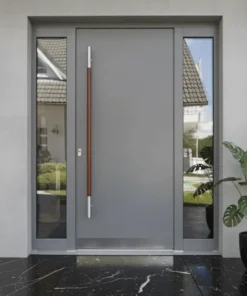 Modern Villa Kapisi Modelleri 252 Gri