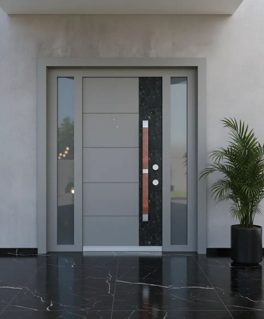 Modern-Villa-Kapisi-Modelleri-Villa-Kapilari-Fiyatlari-Gri Modern-Villa-Kapisi-Modelleri-Villa-Kapilari-Fiyatlari-Gri