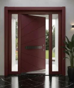 Ozel Tasarim Villa Kapisi Celik Kapi Evk 120 Kirmizi