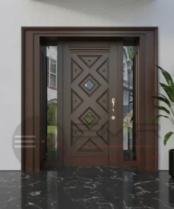 Siyah Villa Kapisi Dis Kapi 1156 Ceviz