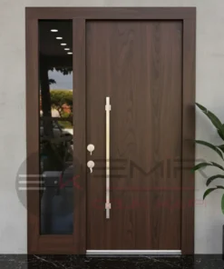 Tas Desenli Celik Villa Kapisi Tekirdag Ceviz