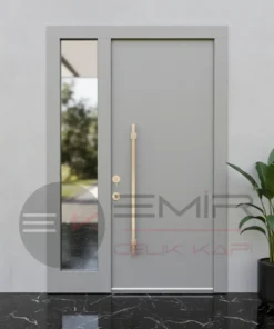 Tas Desenli Celik Villa Kapisi Tekirdag Gri