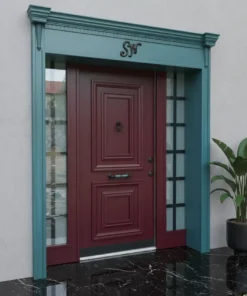 Villa Dis Kapi Modelleri 565 Kirmizi