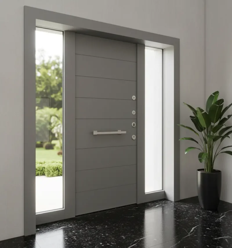 Villa Giriş Kapısı Modelleri 557 4 Villa Giris Kapisi Modelleri 557 Gri