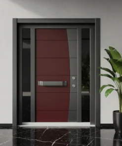 Villa Kapisi Modelleri 222 Kirmizi