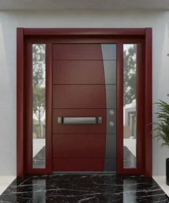 Villa Kapisi Modelleri 224 Kirmizi