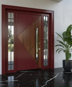 Villa Kapisi Modelleri 227 Kirmizi