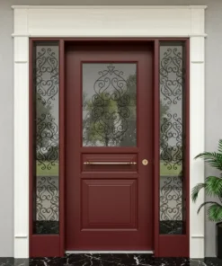 Villa Kapisi Modelleri 300 Kirmizi