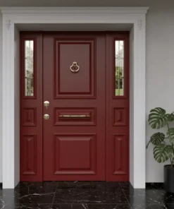 Villa Kapisi Modelleri 317 Kirmizi